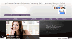 Desktop Screenshot of dentistrydc.com